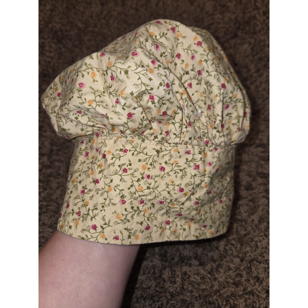 Prairie Sun Bonnet Ditsy Floral Calico Pioneer Reenactment Wide Brim Homemade